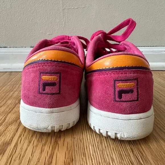 Fila Original Fitness Sneakers Bright Pink Suede Women's Size 7 Running Casual - Picture 9 of 13